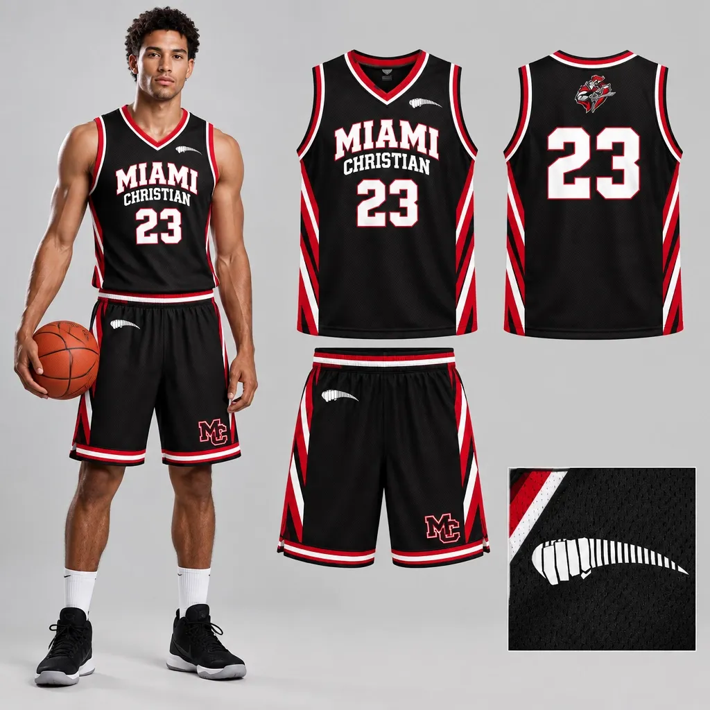 Miami Christian School black uniform concept sheet