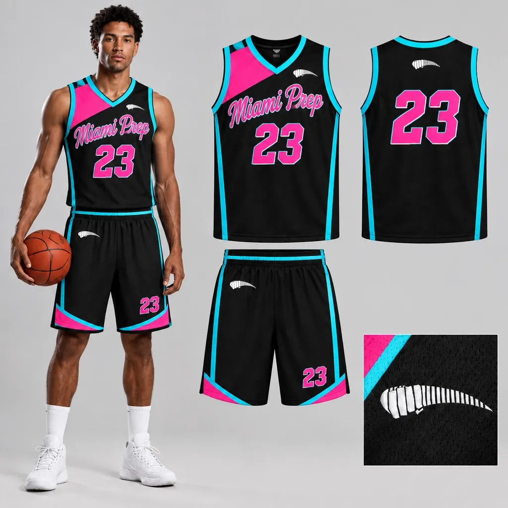 Miami Prep School black uniform concept sheet